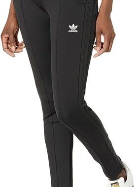 adidas Black Lace-Up Slim Track Pants